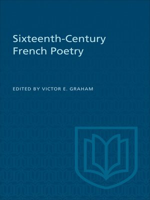 cover image of Sixteenth-Century French Poetry